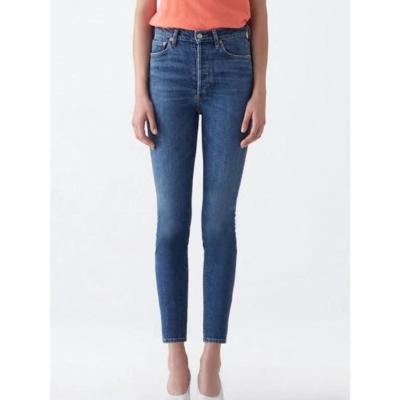 Agolde Denim - AGOLDE Medium Wash Skinny Leg Denim Jeans Size 27 Ankle Length Casual